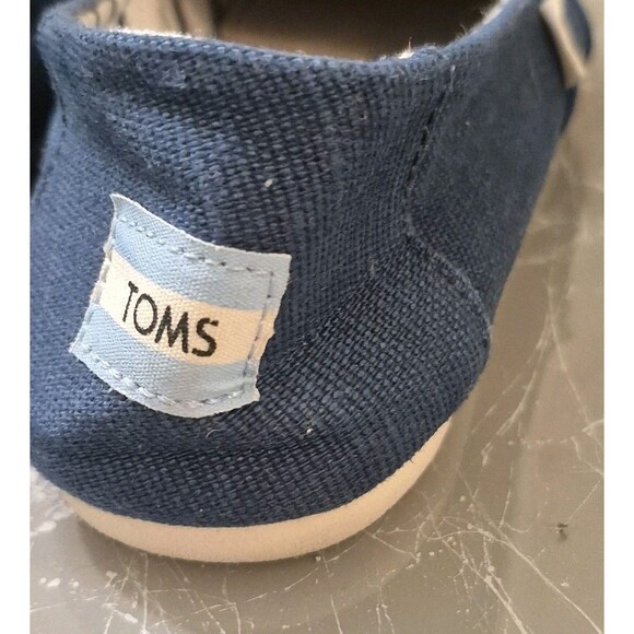 Toms Classic Womens Flats Navy Blue Slip On Shoes,Size 7 - Picture 3 of 5